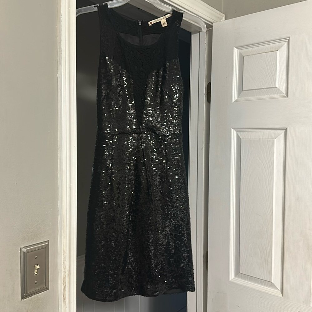 Black sequin dress